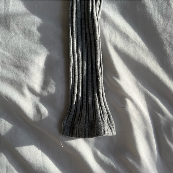 Semi-cropped ribbed long sleeve buttoned shirt - size M - Picture 5 of 7